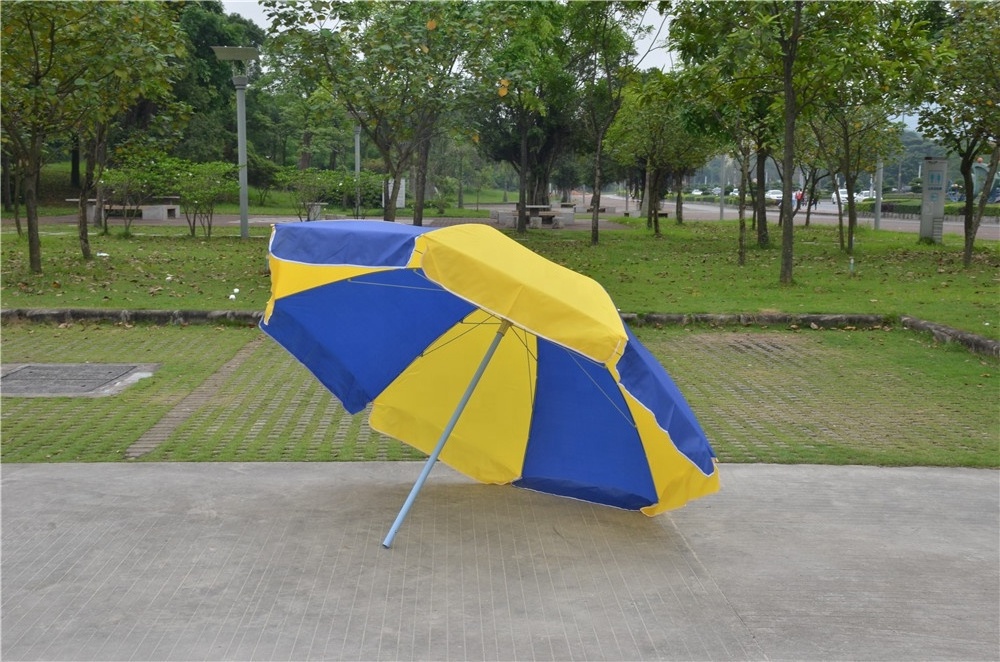 High Quality Uv Protection Outdoor Parasols Big Sun Umbrella Stainless Steel Advertising Beach Umbrella Custom logo