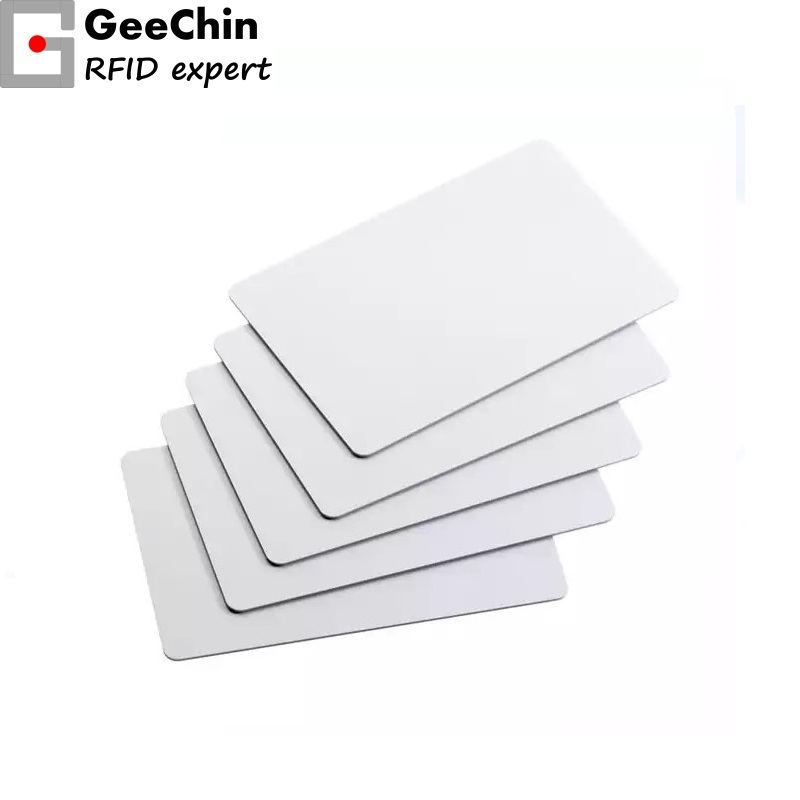 CR80 Plastic 13.56Mhz F08 chip RFID Blank white pvc cards