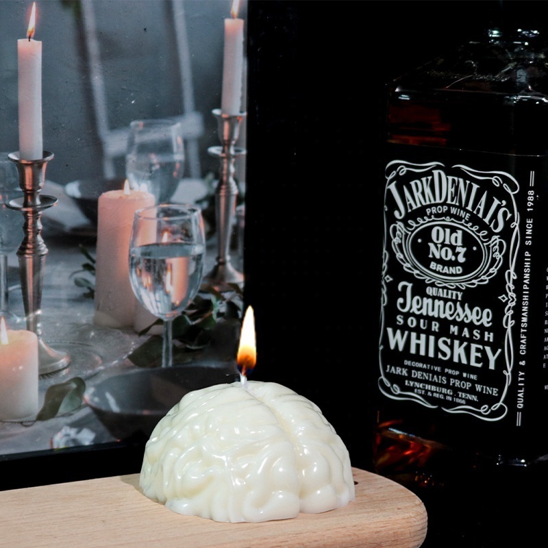 DIY Mold Halloween Human Brain Candle Specimen Decoration Silicone Mold