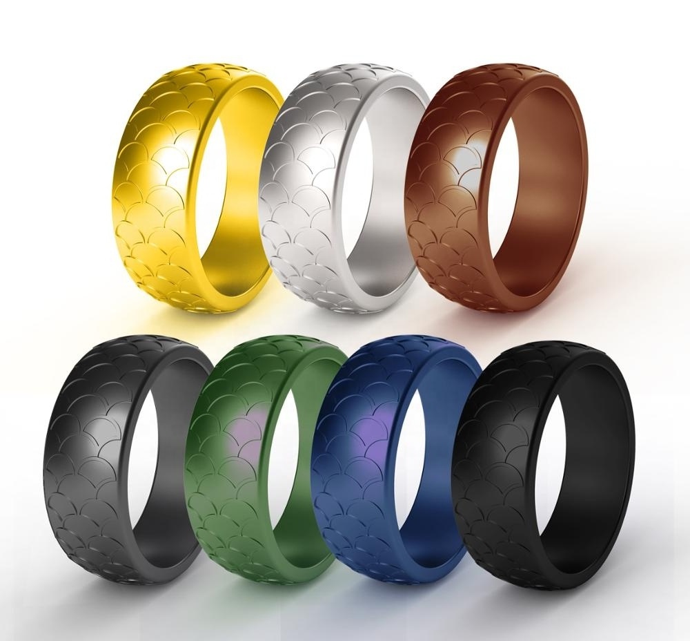 wholesale men's custom silicone wedding ring