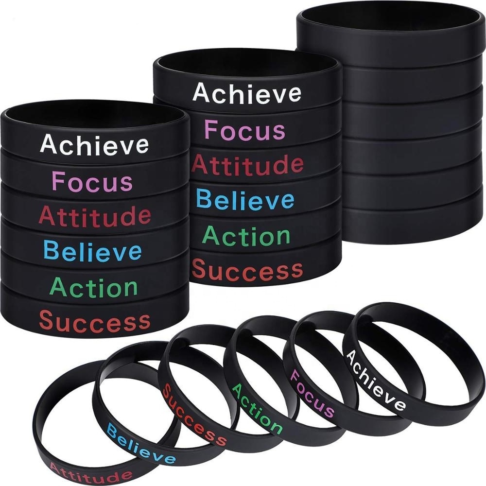 Factory production Rubber Silicone Bracelet Wrist Bands Sport Customized Silicon Wristband