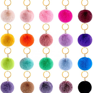 Hot Sale Cheer Heart Keychain Fluffy Pompom Keychain Round Pompom Balls with Pompom Tassels Symbolizing a Joyful Mood