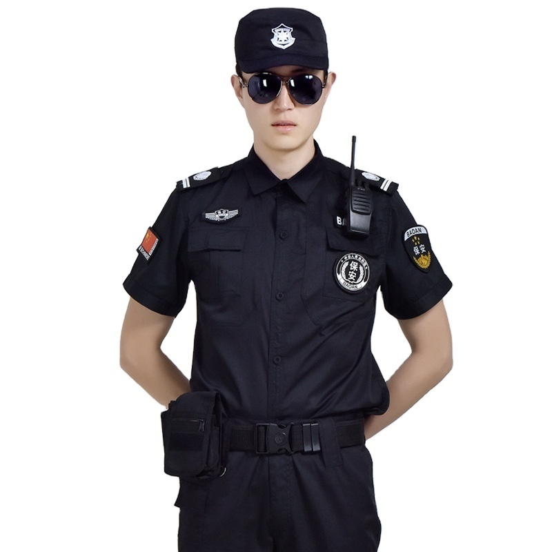 summer short sleeve security guard suit uniform