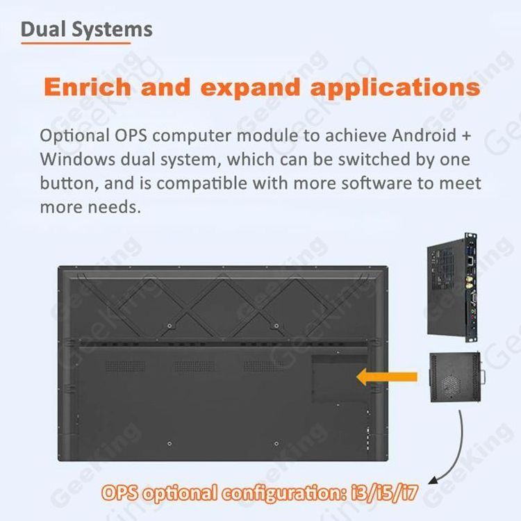 Manufacturer Price Smart Whiteboard Android OPS 4K Multi Touch Interactive Flat Panel Boards