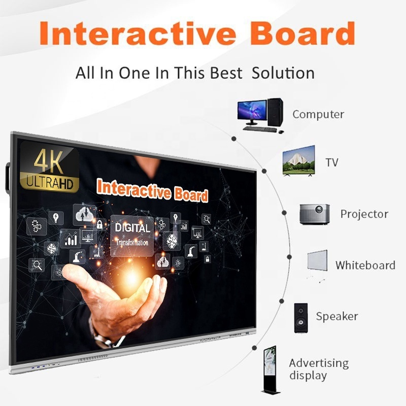 Universal 4K Education Classroom Interactive Flat Panel Digital School Teaching Smart Board