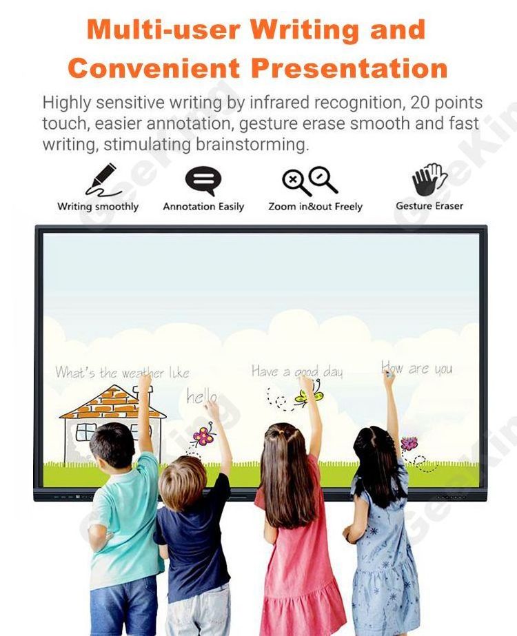 Promethean Interactive Whiteboard 75inch Flat Panel Screen Lcd Promethean Pen Digital Board For Schools Teaching Conference