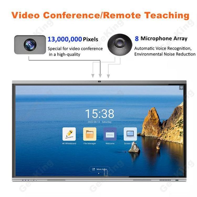 Manufacturer Price 75 Inch Smart Whiteboard Android OPS 4K Infrared Multi Touch Interactive Flat Panel Interactive Boards 75