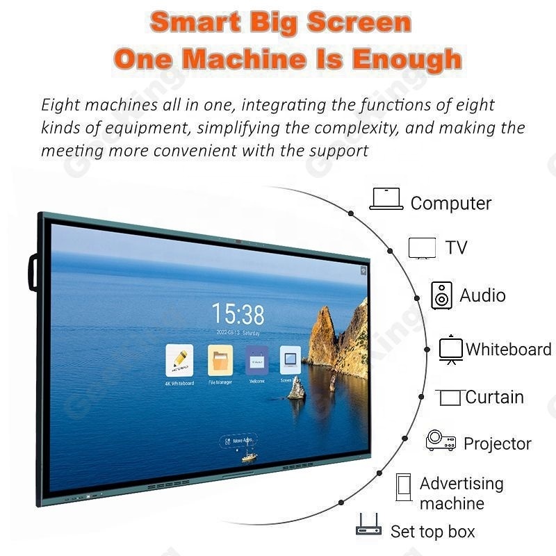 OEM ODM 4K Capacitive Touch Interactive Flat Panel Digital Smart White Board for School Classroom