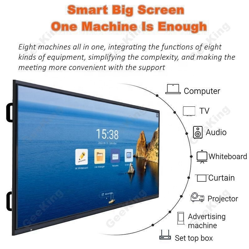 Professional Ultra Big Size 100 105 110 Inch Digital Interactive Flat Panel Smart Whiteboard 4K Infrared Touch Interactive Board