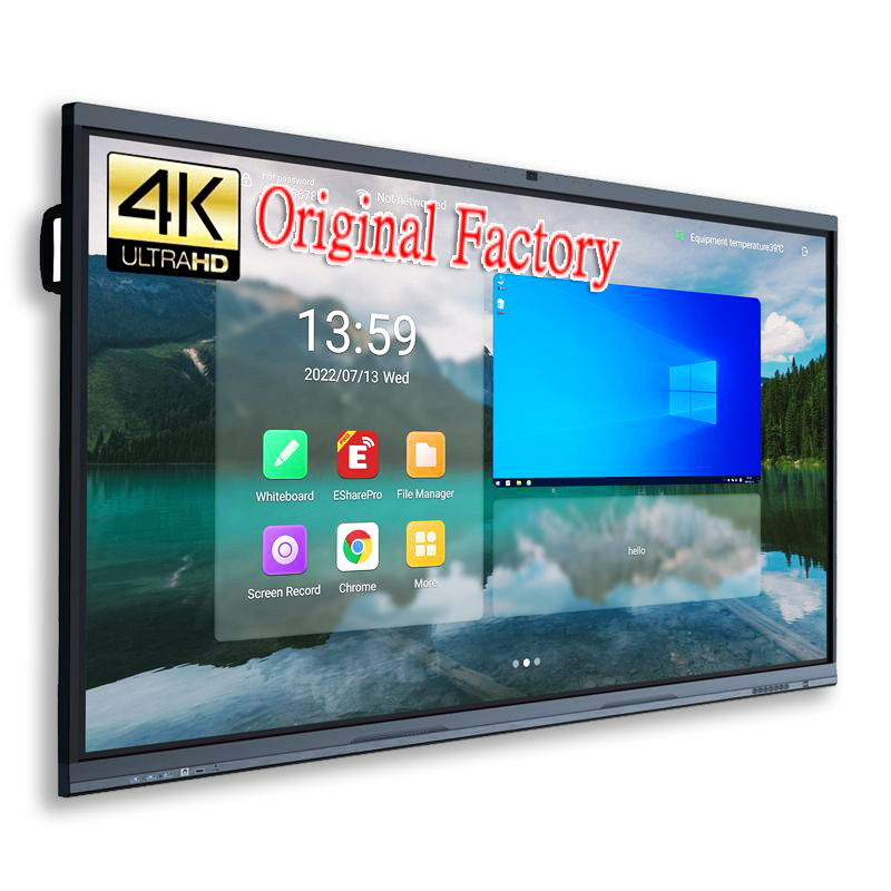 2023 New Customized 55 65 75 86 98 Inch 4K Smart White Board Interactive Flat Panel Board Digital Screen board Smart Whiteboard