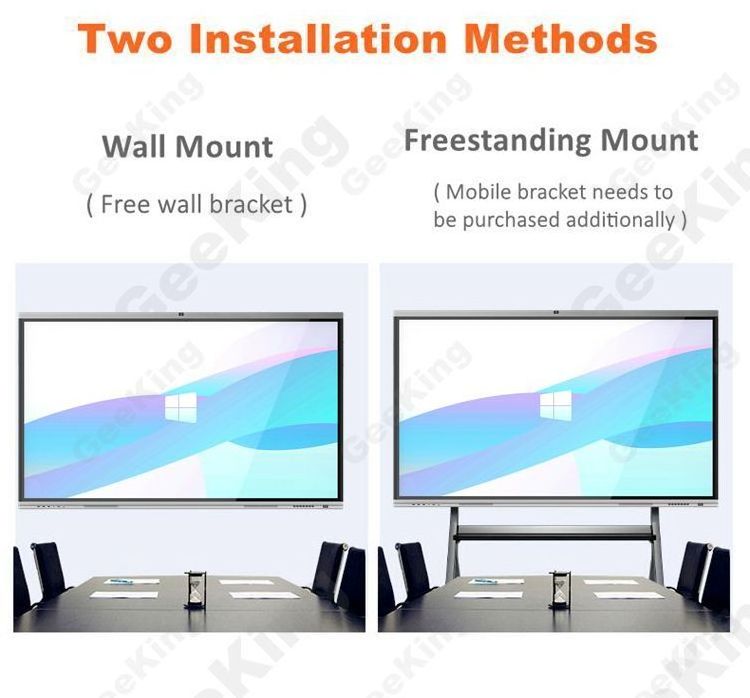 Manufacturer Price Smart Whiteboard Android OPS 4K Multi Touch Interactive Flat Panel Boards