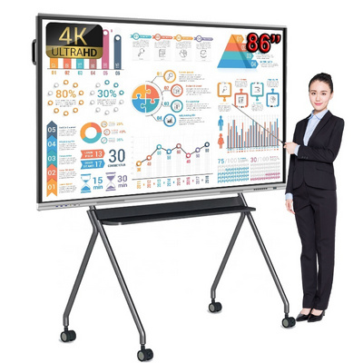 New Design Ultra 4K Android OPS Interactive Flat Panel Multi Touch Screen Digital Smart Whiteboard For Meeting