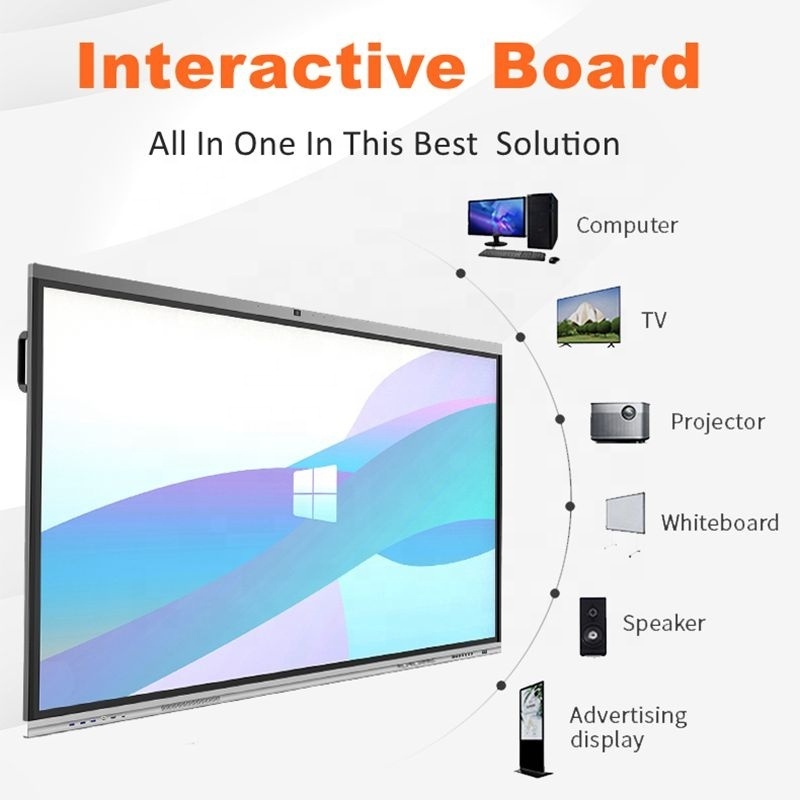 Customized All In One 55 65 75 86 98 Inch Electronic Whiteboard Interactive Board Smart Digital Board For Office Meeting