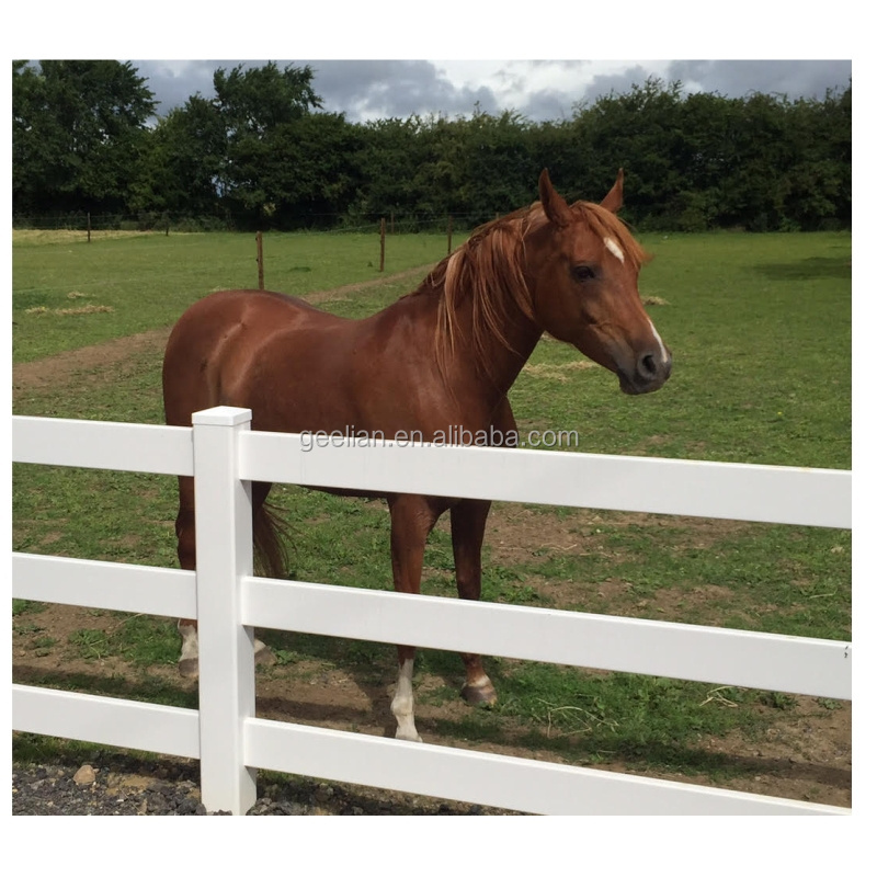 Vinyl PVC horse fencing PVC fencing for horses