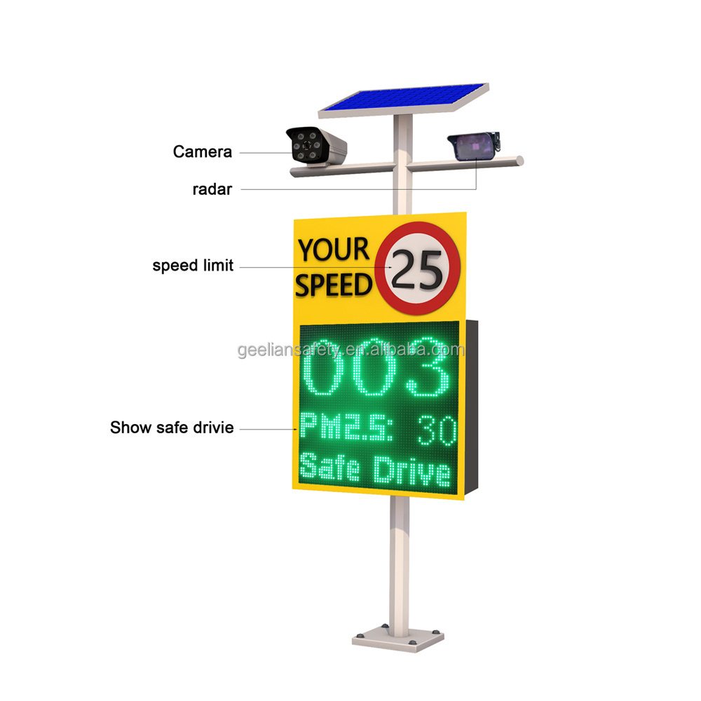 Solar Radar Detective Speed Warning Sign/speed Measurement Display /Traffic Flashing Speed Limit Signs Swing Speed Radar