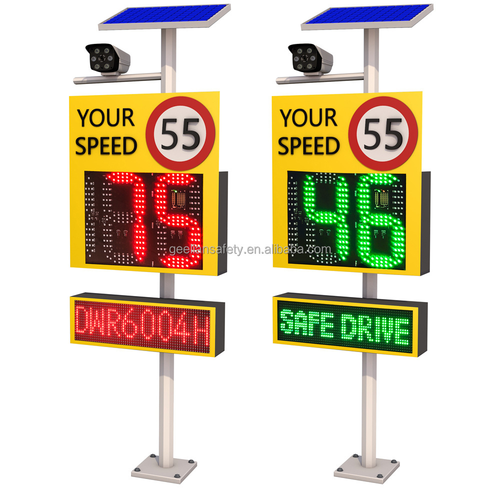 Solar Radar Detective Speed Warning Sign/speed Measurement Display /Traffic Flashing Speed Limit Signs Swing Speed Radar