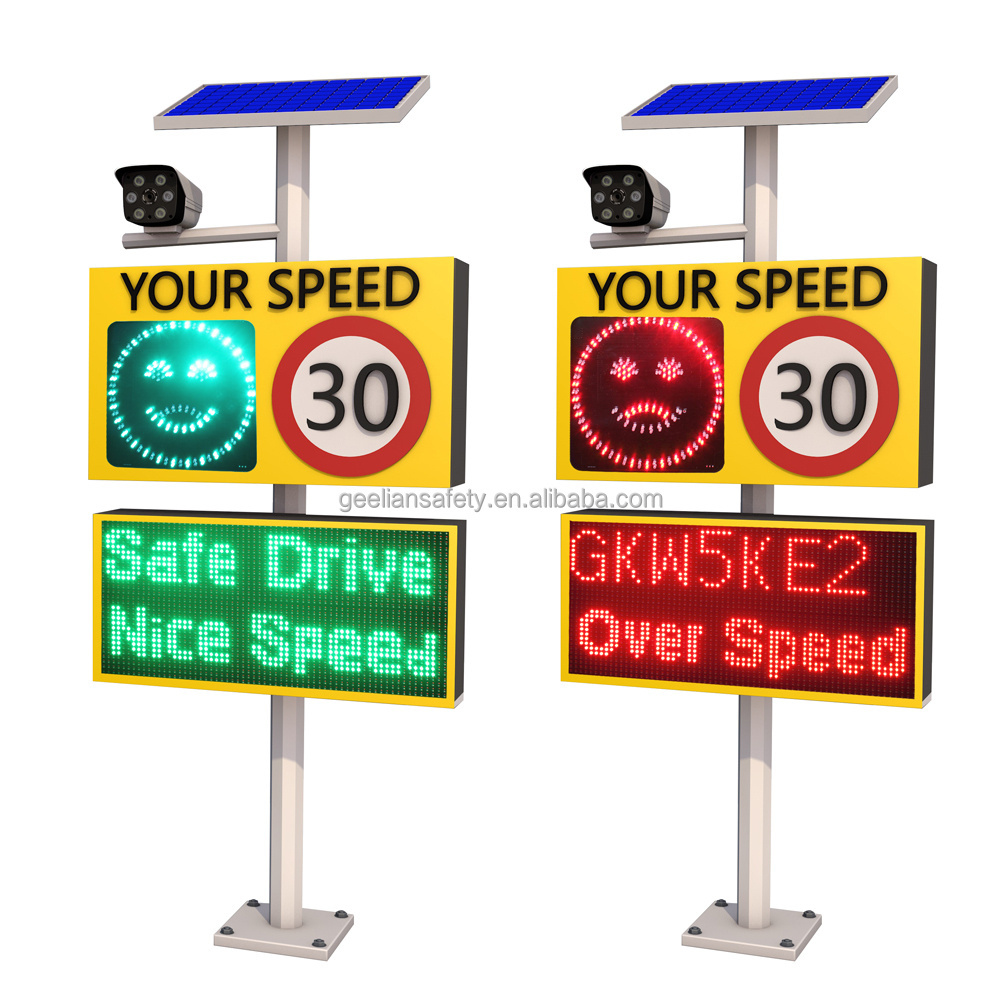 Solar Radar Detective Speed Warning Sign/speed Measurement Display /Traffic Flashing Speed Limit Signs Swing Speed Radar