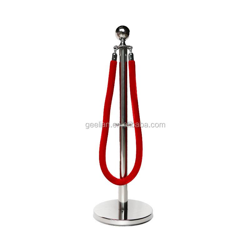 Traffic Crowd Control Walkway Black Gold Queue Bollard Red Carpet Velvet Rope Poles Stands Post Barrier Stanchion