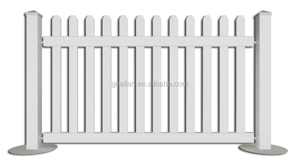 UV-Proof white Plastic PVC Vinyl picket event portable temporary dog runs fence