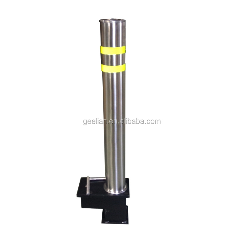 Stainless Steel Car Park Pole Barrier Hydraulic system safety road barricades