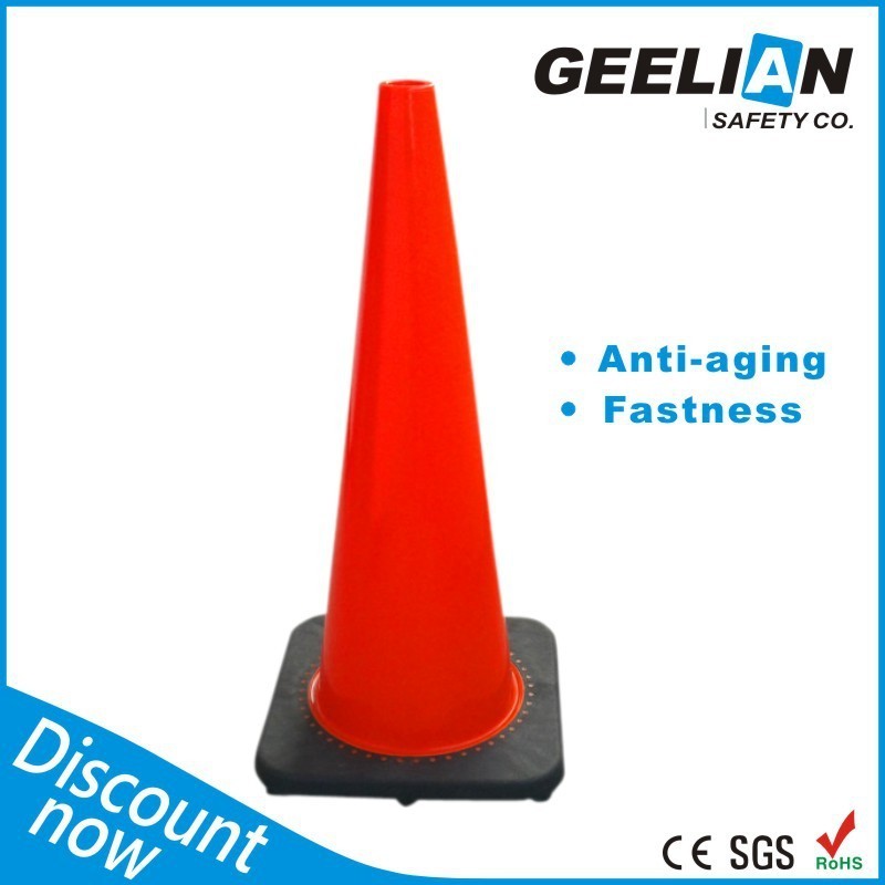 100cm Soft PE Traffic Cone With Rubber Base,Durable Reflective Cone Used In Construction