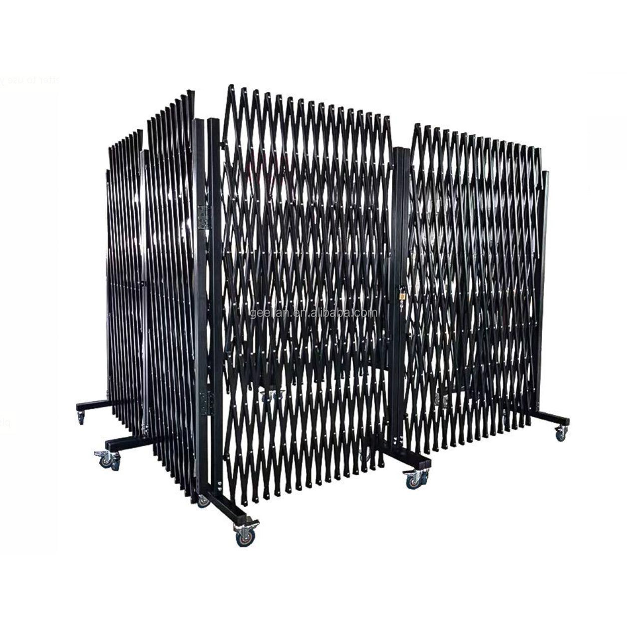 Outdoor Metal Standing Palisade Accordion Garage Doors Expanding Retractable Fence Portable