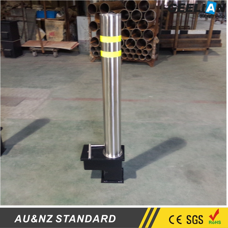 Stainless Steel Car Park Pole Barrier Hydraulic system safety road barricades