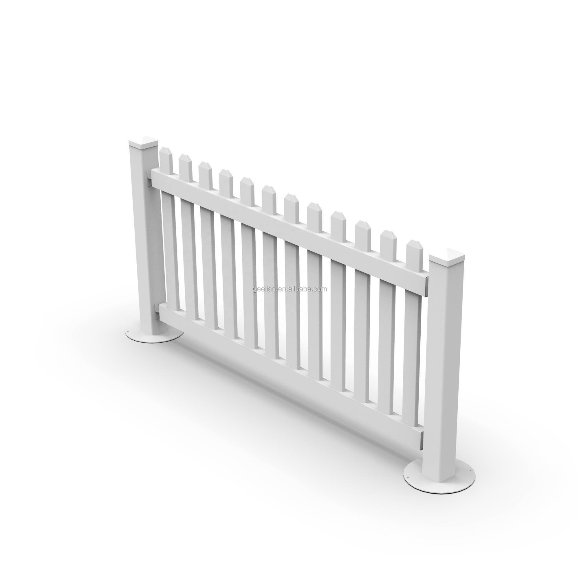 UV-Proof white Plastic PVC Vinyl picket event portable temporary dog runs fence