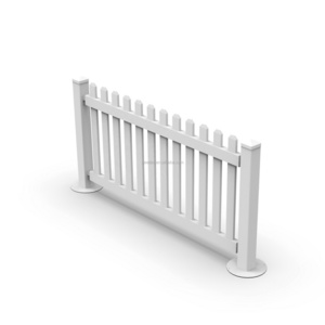 UV-Proof white Plastic PVC Vinyl picket event portable temporary dog runs fence