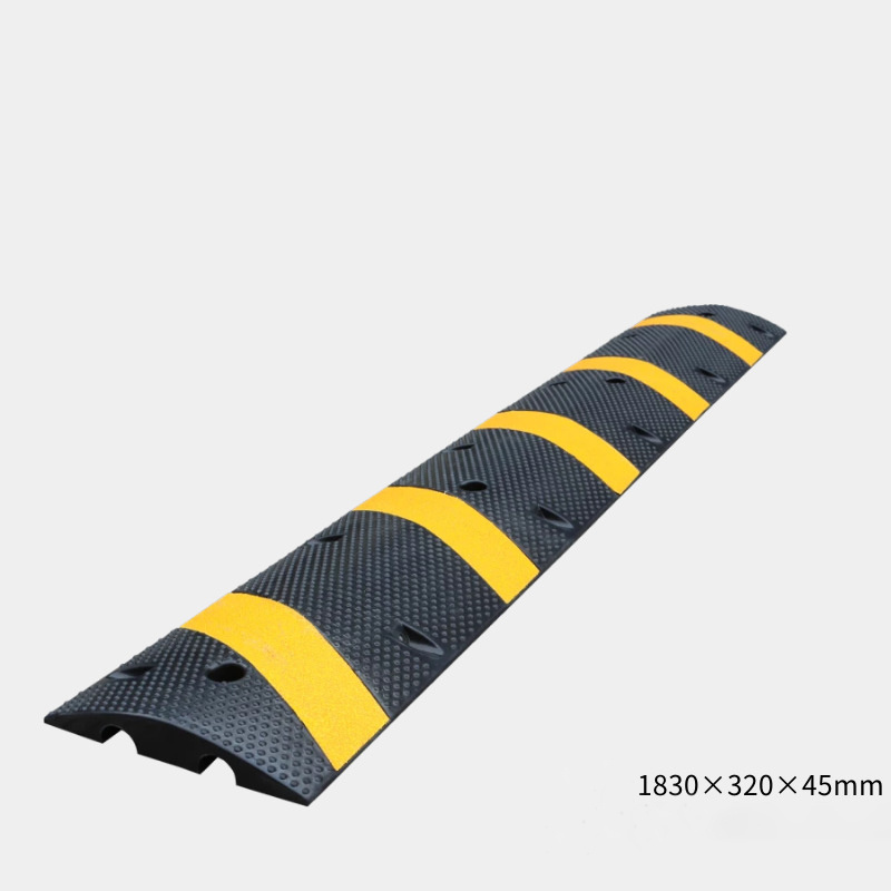 1000*380*50mm 12kgs Wave Road Traffic Barriers Parking Portable Reflective Safety Rubber Speed Bump Humps For car Truck