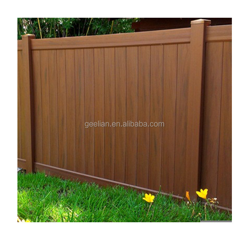 PVC vinyl garden house fence vinyl privacy fencing plastic fences with top picket