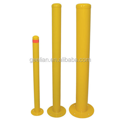 collapsible parking bollard Round Flexible Metal Barrier Outdoor Street Removable Post