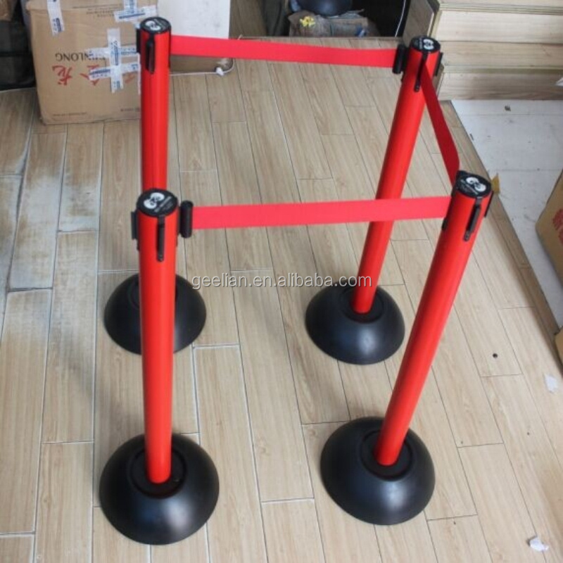 Weighted PE Base and PVC Poles Retractable Queue Posts, Economy Belt Stanchion Wholesale