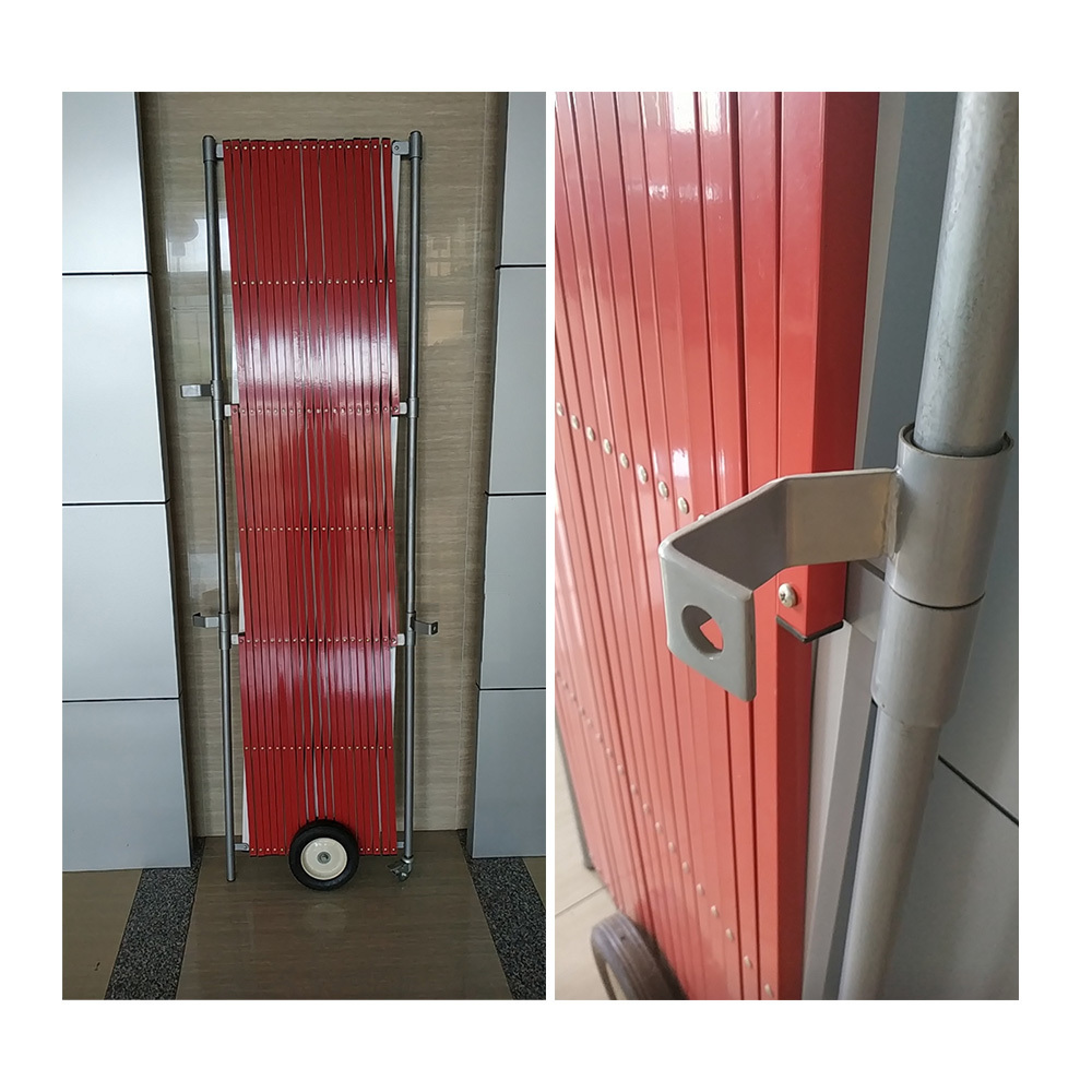 Expandable Security Gate red Mobile Parking Barrier Driveway Fence Retractable Traffic Barricade Folding Portable Scissor Gate