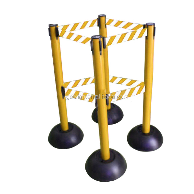 Weighted PE Base and PVC Poles Retractable Queue Posts, Economy Belt Stanchion Wholesale