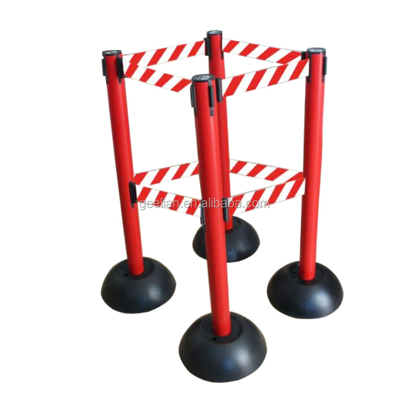 Weighted PE Base and PVC Poles Retractable Queue Posts, Economy Belt Stanchion Wholesale