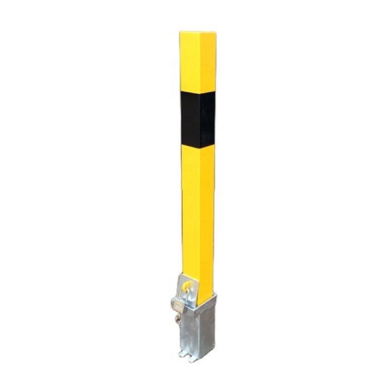 Steel Surface Mounted Security Yellow Pipe Safety Fixed Bollard