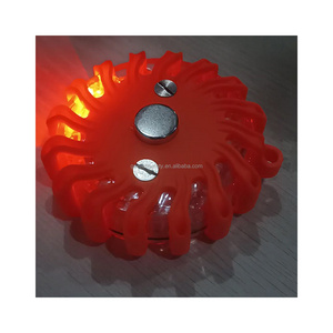 virus caution Flashing Roadside Emergency Disc LED Flares 12 LED + 3 SMD Warning Light surface mount thin warning light