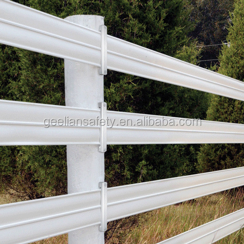 Flexible PVC horse fencing factory supply , 2,3,4 rail horse fence , valla de estacas