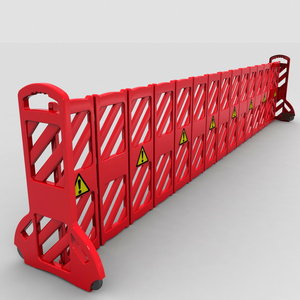 Popular Yellow Plastic Mobile Extended Safety Barriers For Traffic Control