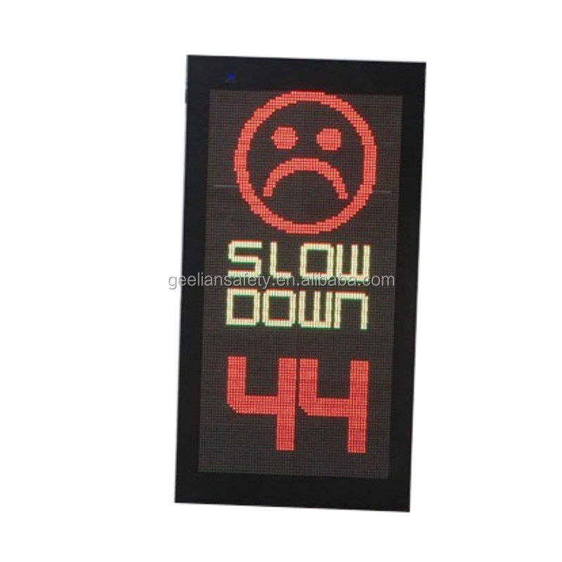 Doppler Car Swing Meter Powered Traffic Feedback Signs Display Led Solar Radar Limit Your radar speed sign with smiley