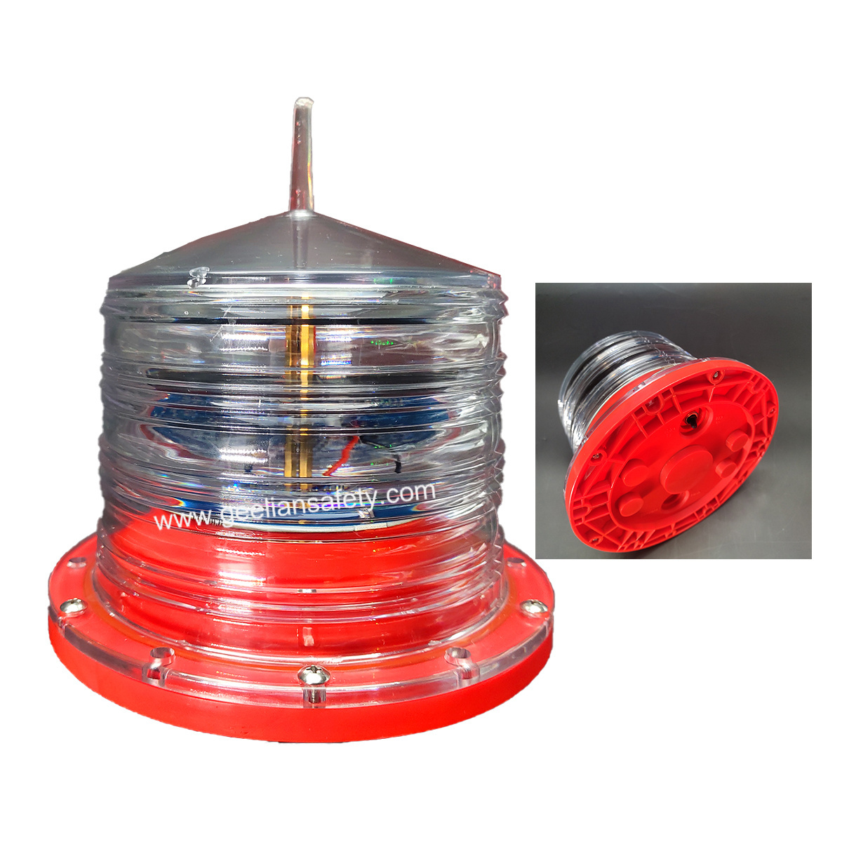 Doublewise 3NM Buoy Marker Lighting Solar Powered LED Marine Navigation Lantern for Harbour Channel