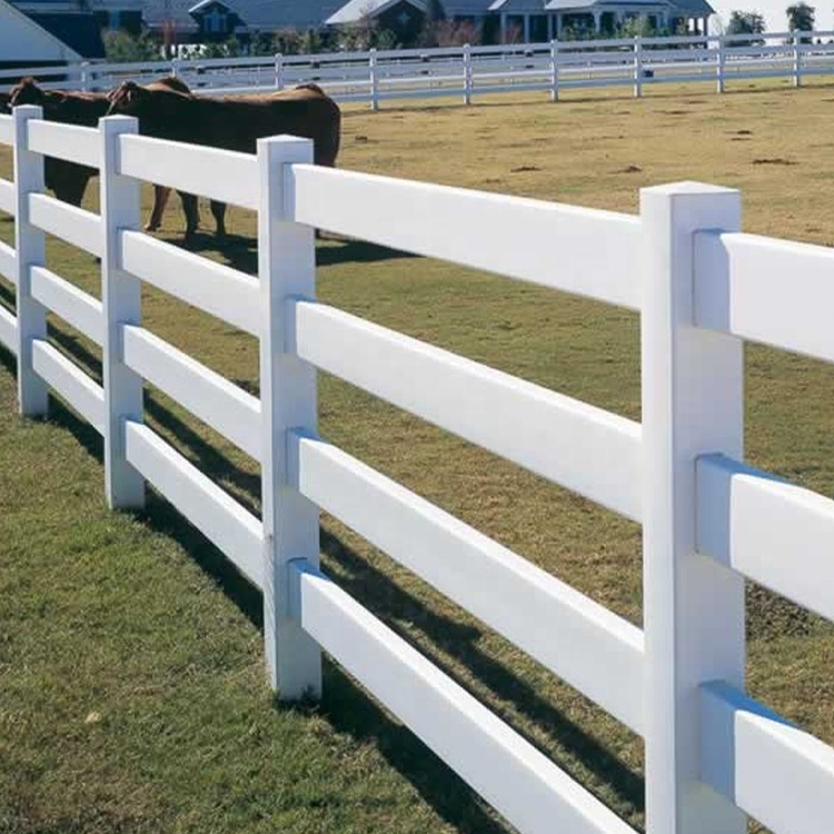 Sheep Fence Manufacturing Top Quality Pvc/vinyl/plastic 4rails Vinyl Fencing, Trellis & Gates