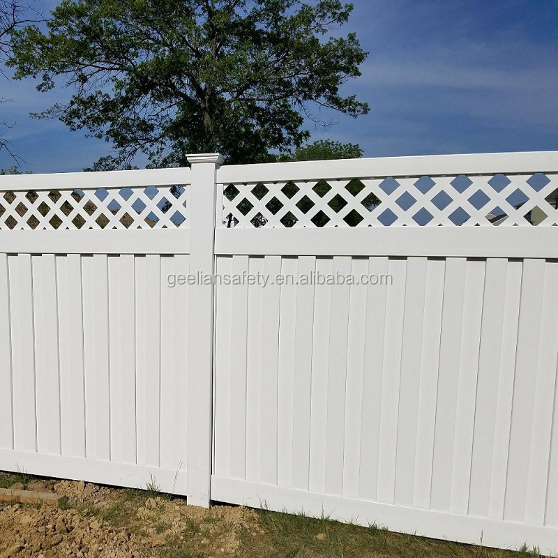 UV-Resistant used cheap White Plastic PVC Vinyl privacy fence panels for sale