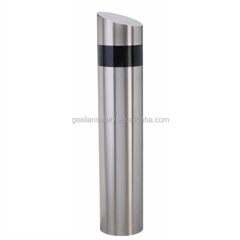 316 Bollard Security Road Traffic Flexible Bollard Parking Stainless Steel 304 Customized Surface Mount Bollard Galvanized Round