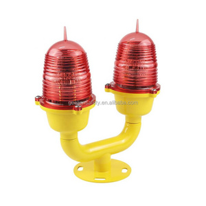 Led Red Aluminum Alloy Lamp Body TY10S red flash Solar power beacon light for Telecom Tower