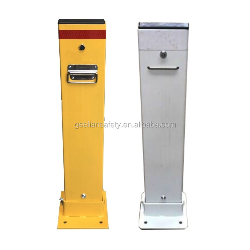 Car Parking Folding Down Steel Board Key Traffic Barrier Post Durable Foldable Removable Bollard collapsible bollard