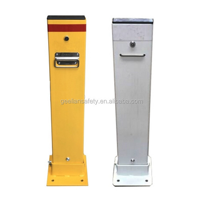 Car Parking Folding Down Steel Board Key Traffic Barrier Post Durable Foldable Removable Bollard collapsible bollard