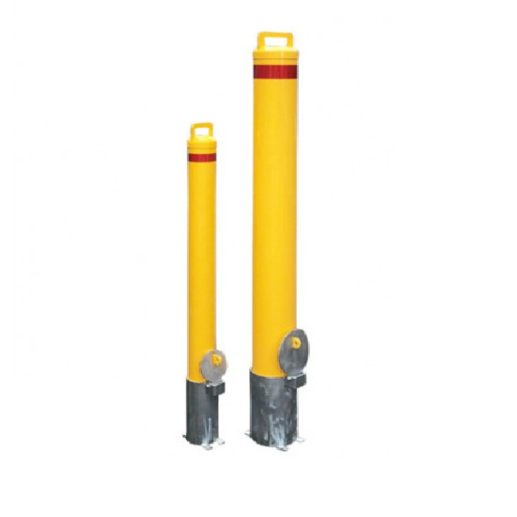 Steel Surface Mounted Security Yellow Pipe Safety Fixed Bollard