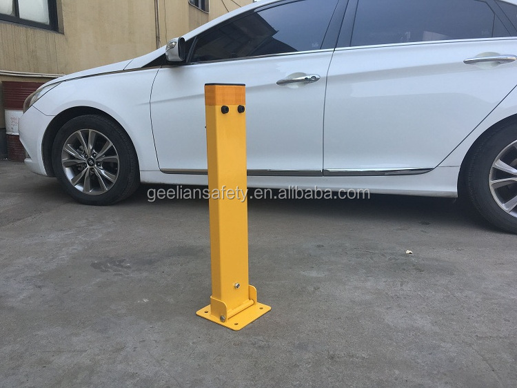 Car Parking Folding Down Steel Board Key Traffic Barrier Post Durable Foldable Removable Bollard collapsible bollard